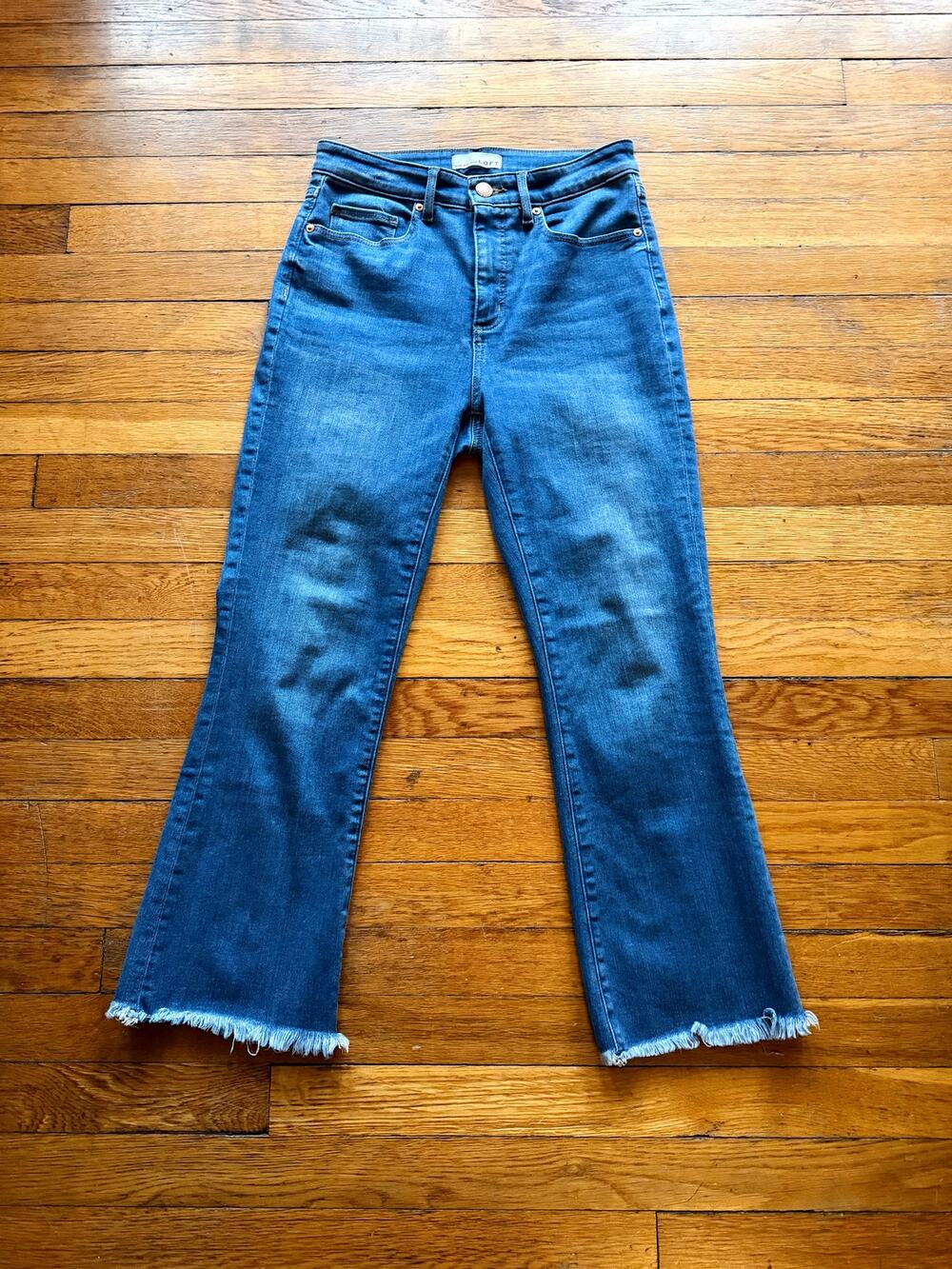 LOFT 'High-Waisted Flare Crop' Jeans Women sz 26/2